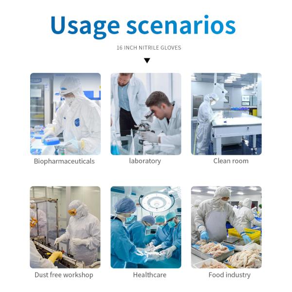 Nitrile Gloves Disposable Powder Free Latex-Free Medical & Industrial Grade Blue / Pink XS-L Sizes FDA Approved Flexible Comfortable Barrier