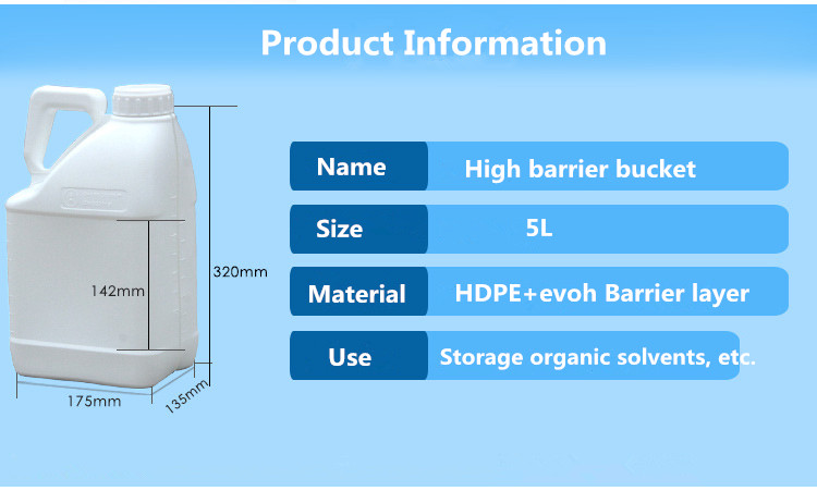 Multilayer Compound High Barrier EVOH Pesticideemulsion Packing Bottle 100ml HDPE Coex