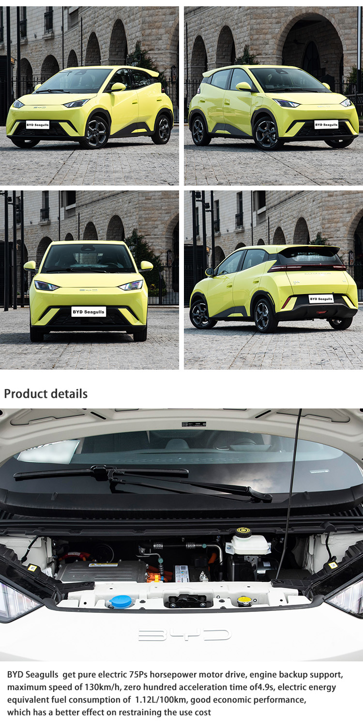 Stylish Electric Four Wheel Car 405km intelligent electric car BYD Seagull