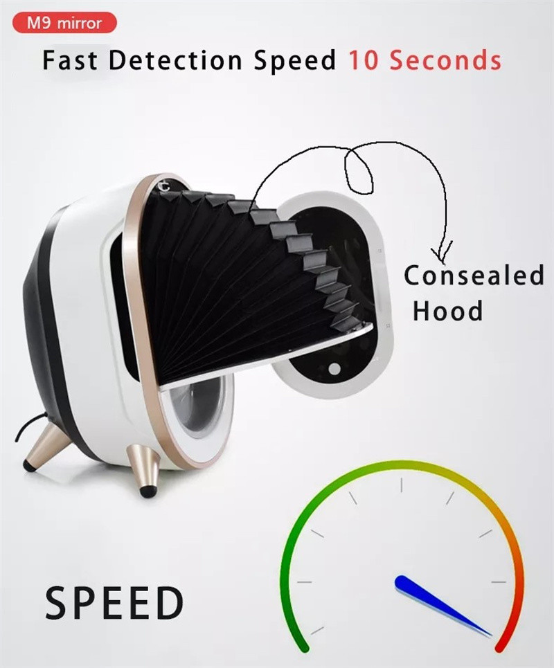Portable Ai 20 Million Facial Scanner Skin Analyzer 3d Uv Magic Mirror