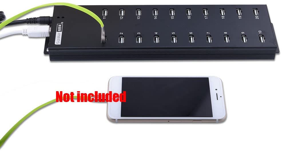 Industrial Grade 20 Port USB2.0 Hub Charger Data Sync And Charging Station