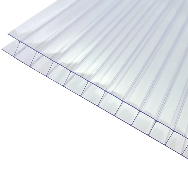 Clear Twin Wall Polycarbonate Roofing Sheet With Modern Design 4mm-20mm Thickness