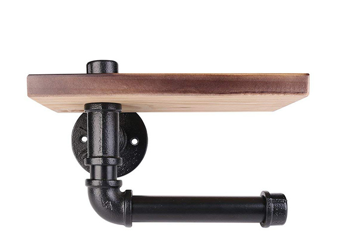 Malleable Iron Industrial Pipe Shelving Carbon Steel Industrial Wall Shelves