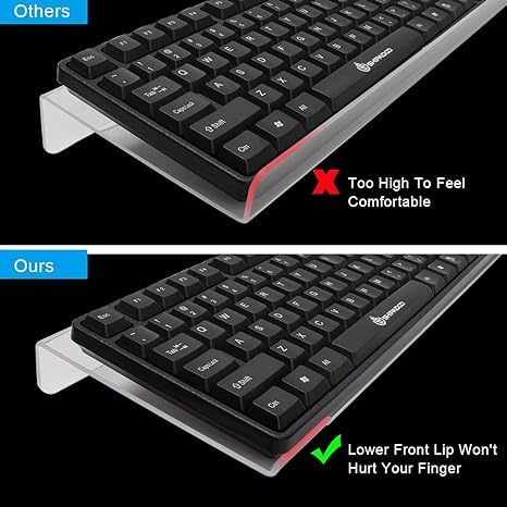 Clear Acrylic Keyboard Stand For Office or Computer Game Use or Study Use at Home