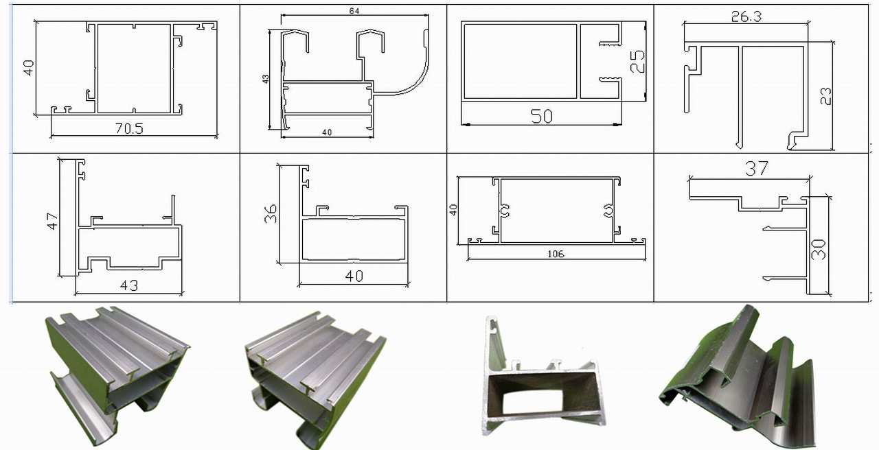 High Quality Anodized Aluminum Curtain Wall Profiles