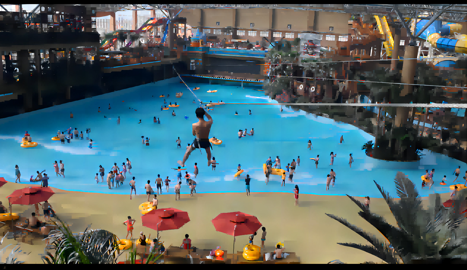 Aqua Park Wave Pool Equipment , Waterpark Wave Machine For Family Fun