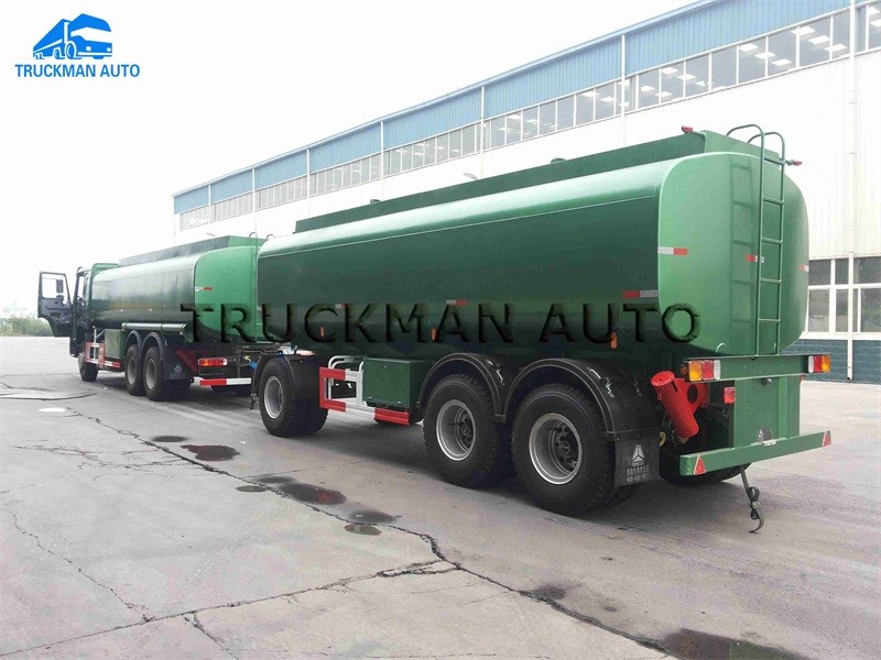 20m3 Full Petrol Tank Trailer , Full Car Trailer Q345b Steel Customized Size