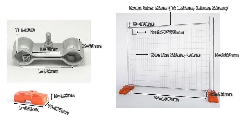 PVC Coated Temporary Mesh Fence Galvanized Wire Construction Site Fencing with best price