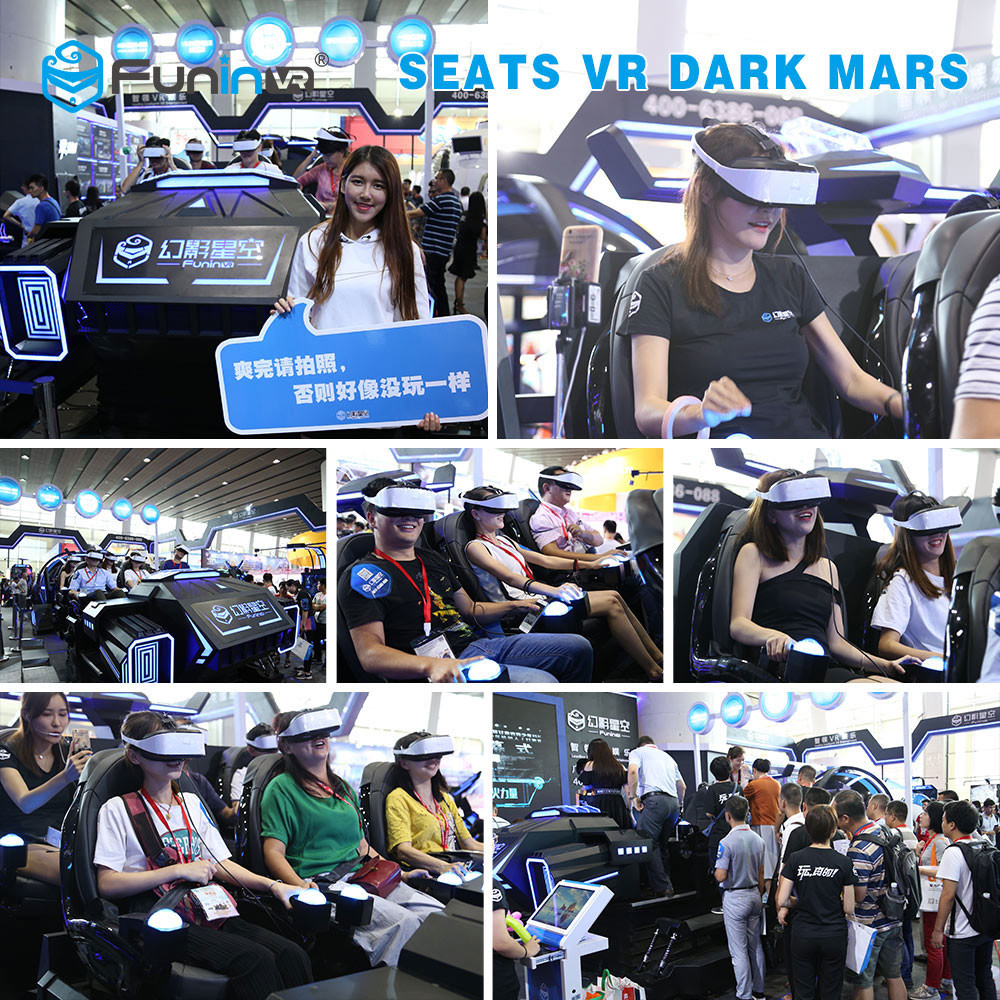 Kids Park Family 6 Seats 9D VR Simulator With Electric Crank Platform