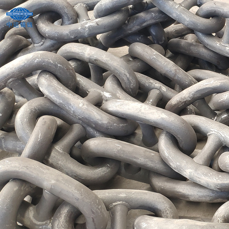 In Stock 73MM Grade U3 Anchor Chain With Certificate Black Painted