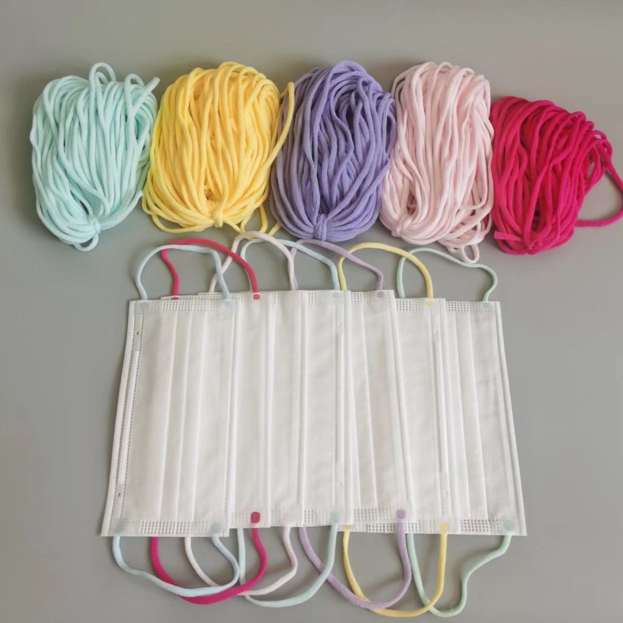 Soft Earloop Elastic Cord For Face Mask 5mm 6mm