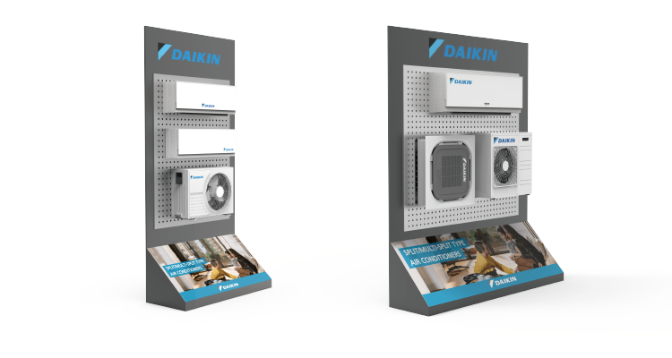 Supermarkets Air Conditioner Display Stand Metal Electrical Customized Display Stands