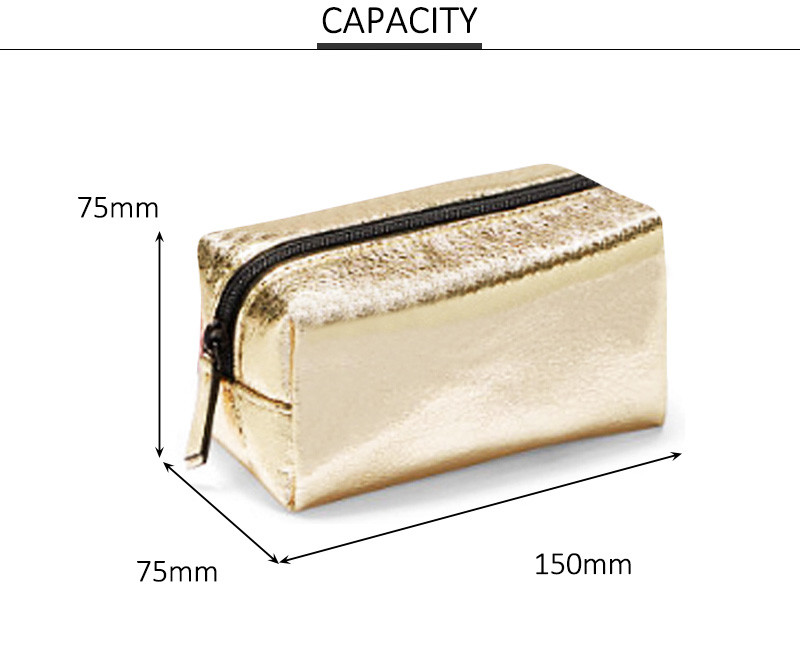 Women Zipper PU Leather Travel Cosmetic Bag Set