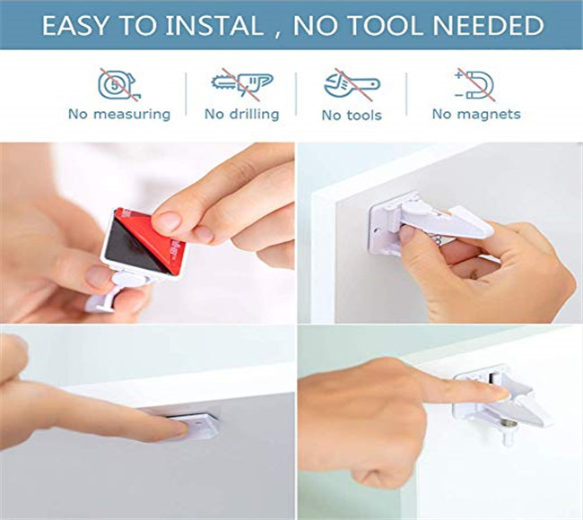 Baby Safety Products For Cabinet Adhesive Mount Cabinet Drawer Child Safety Cabinet Locks