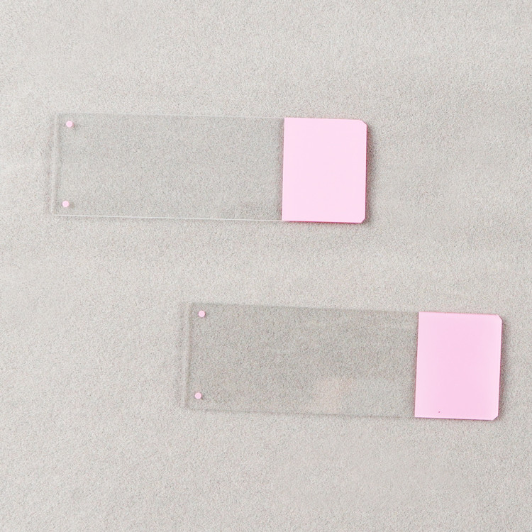 CE Approved Prepared Types Of Pink Frosted Color Microscope Slides And Coverslips
