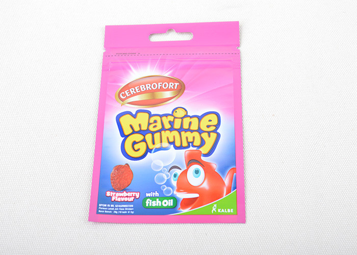 Pressure Resistant Zipper Lock Bags Custom Printed Strong Sealing For Candy / Nuts