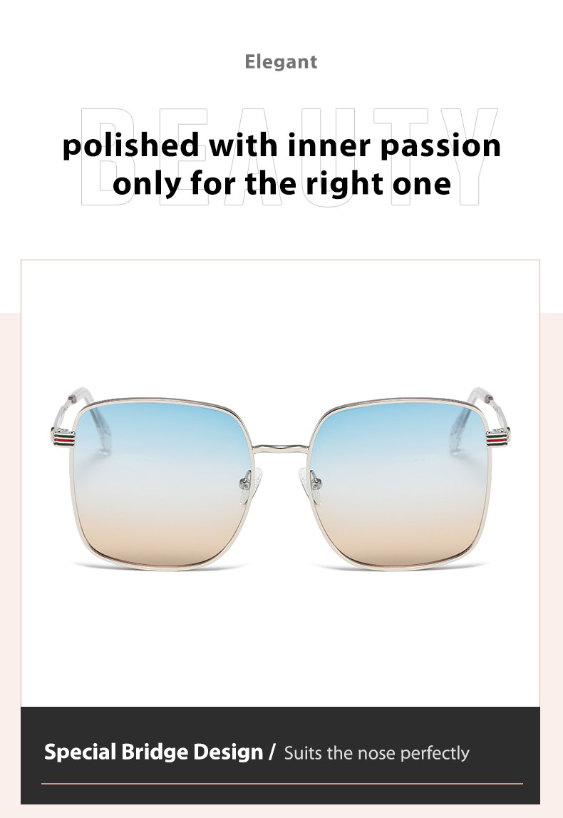 Metal Frame Polarized Ladies Sunglasses Triacetate Lenses Durable