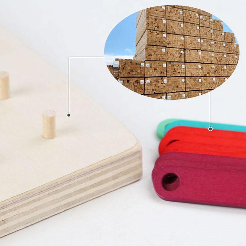 Nail Board Puzzle Montessori Geometric Wooden Early Toy Toy Jigsaw Board Game Child Education Educational Wood Education