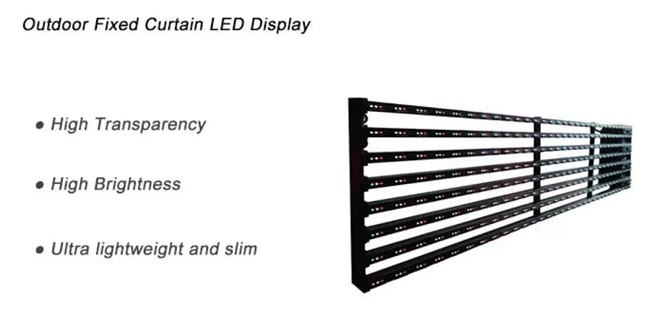 10000nits Transparent LED Display 15.625mm Pixel Pitch Building Led Screen
