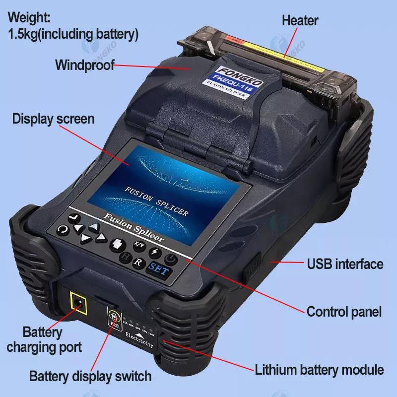 7s fiber optic fusion splicer kit FTTH welding splicer fiber optic fusion splicer
