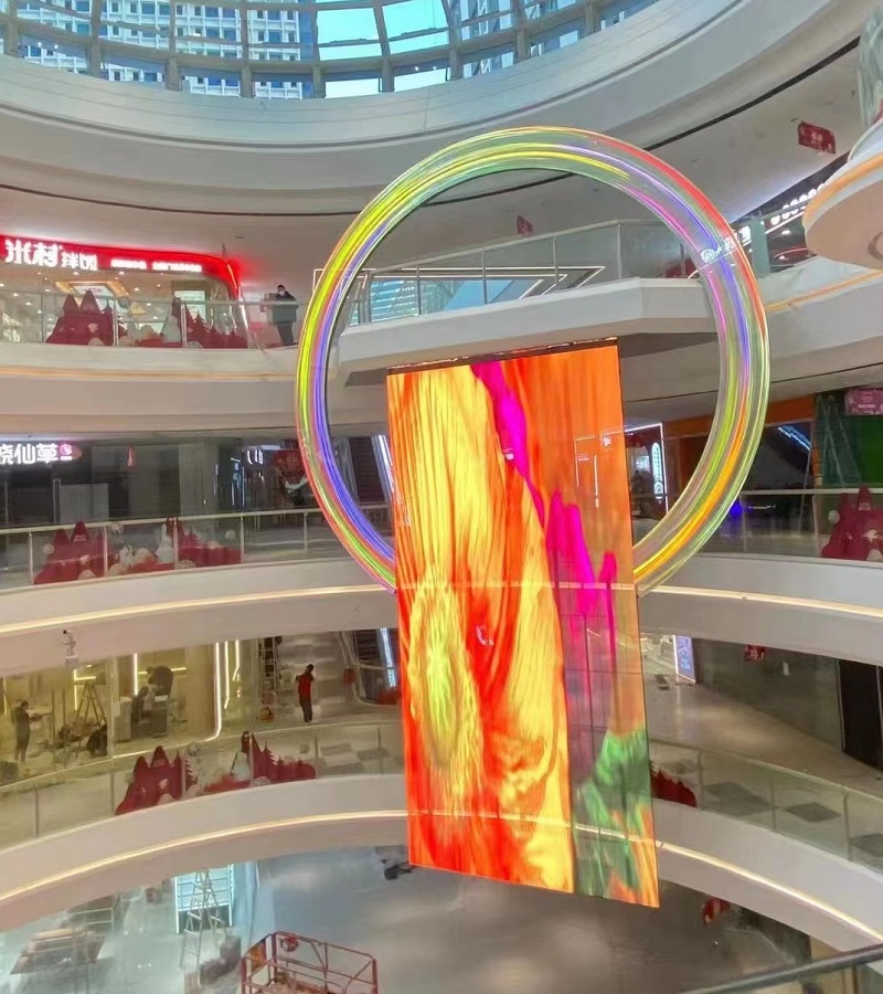 Indoor pantalla led transparente y flexible exterior indoor flexible screen full color window transparent led display for store