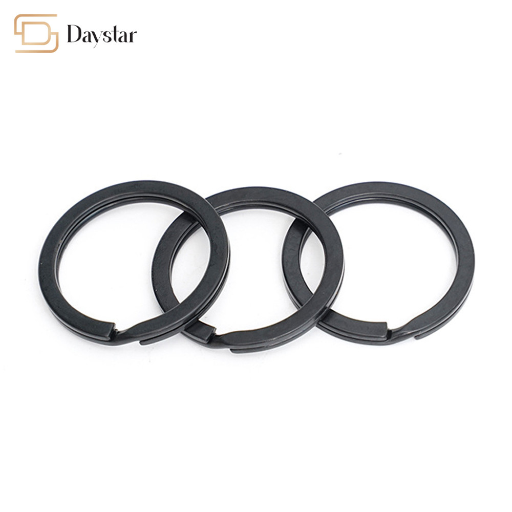 Heavy Duty Metal Key Rings , Flat Round Split Key Chains Rings