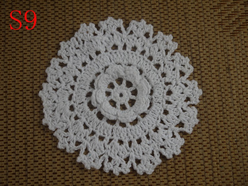 Handmade crocheted blanket handmade carpet yarn crochet decoration color block flower blanket