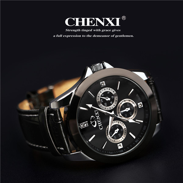 2015 New Fashion Wristwatch Stainless Steel CHENXI Top Quality Alloy Watch Leather Watch