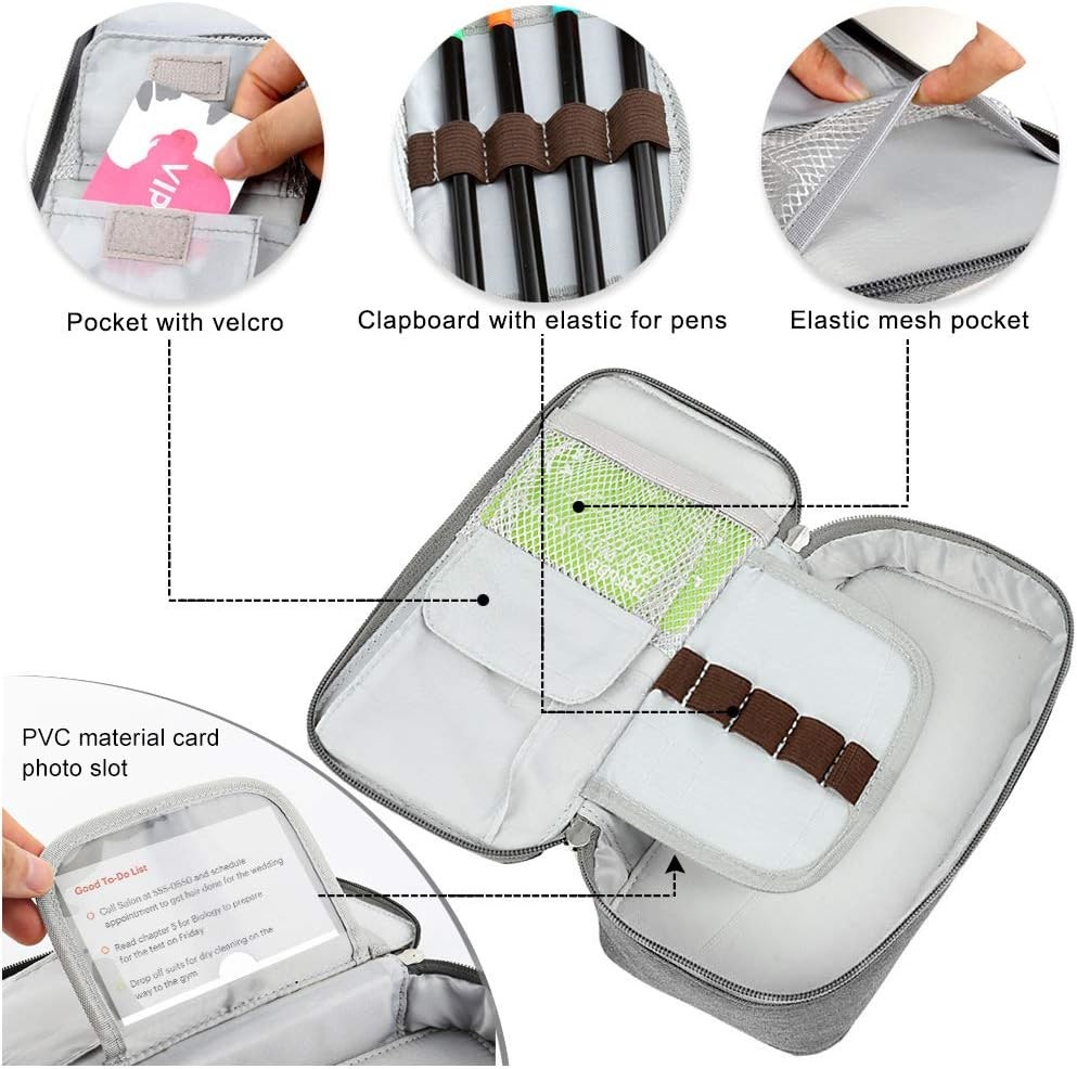 Homecube Pencil Case Capacious Pen Pencil Holder Box Makeup Pens Pouch Oxford Cloth Bag Large Storage Stationery
