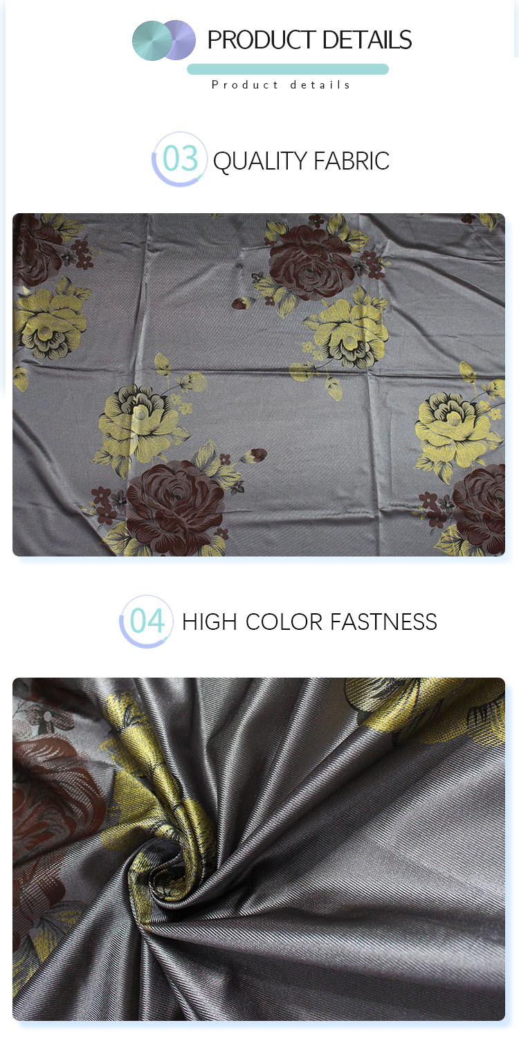 Brown Color Golden Tricot Mattress Quilting Fabric For Bedding Shrink Resistant