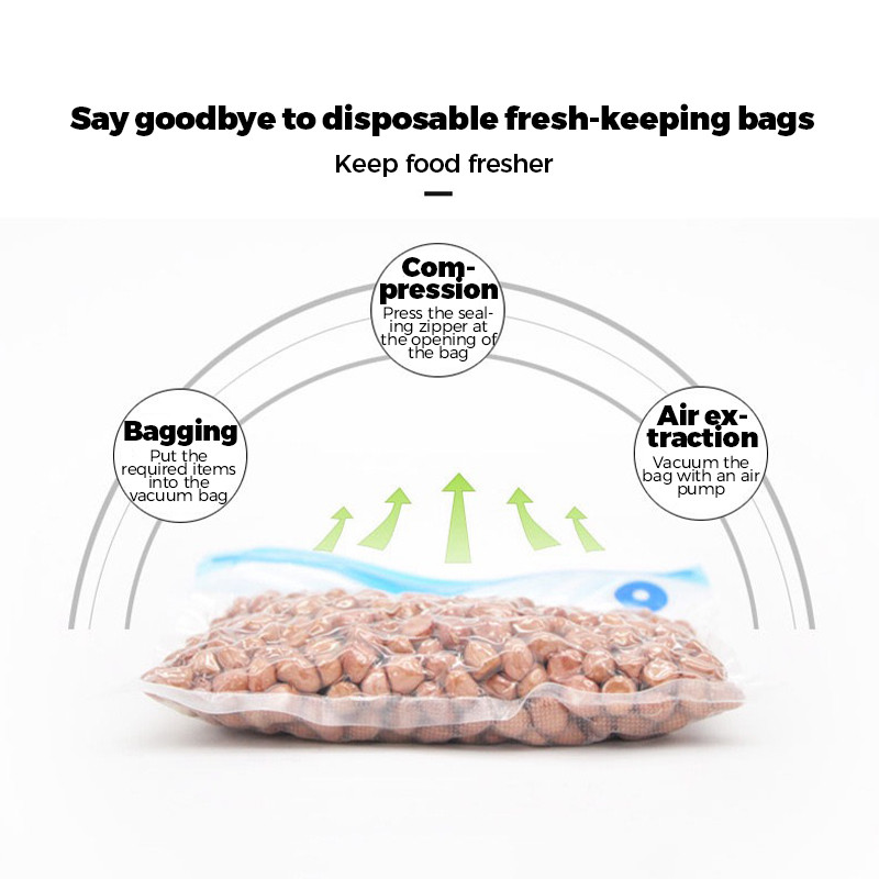 Transparent Best Sale PA PE Plastic Zip Sealer Space Saver Bag Vacuum Travel Compressed Flat Vacuum Storage Bag