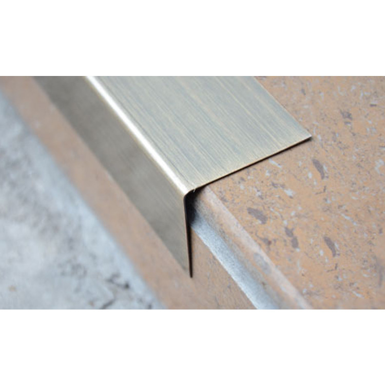 430 316L Brushed Stainless Steel Angle Trim Metal Bullnose Border Edge Trim