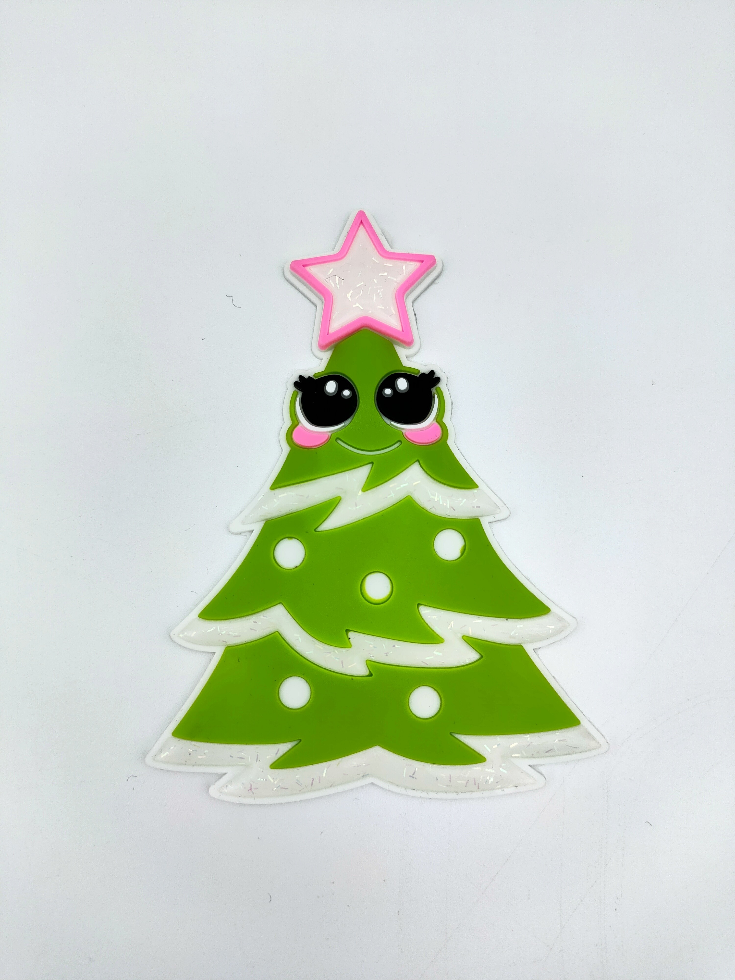 Decoration Business Logo Stickers For Packaging Christmas Tree Pvc Material