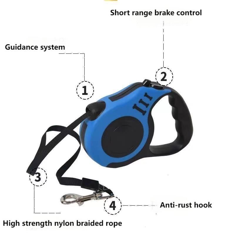 Retractable leash Nylon automatic retractable pet leash pet supplies
