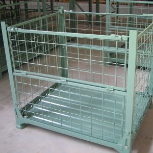 Stackable Collapsible Steel Containers Hot Dipped Galvanized Metal Wire Mesh