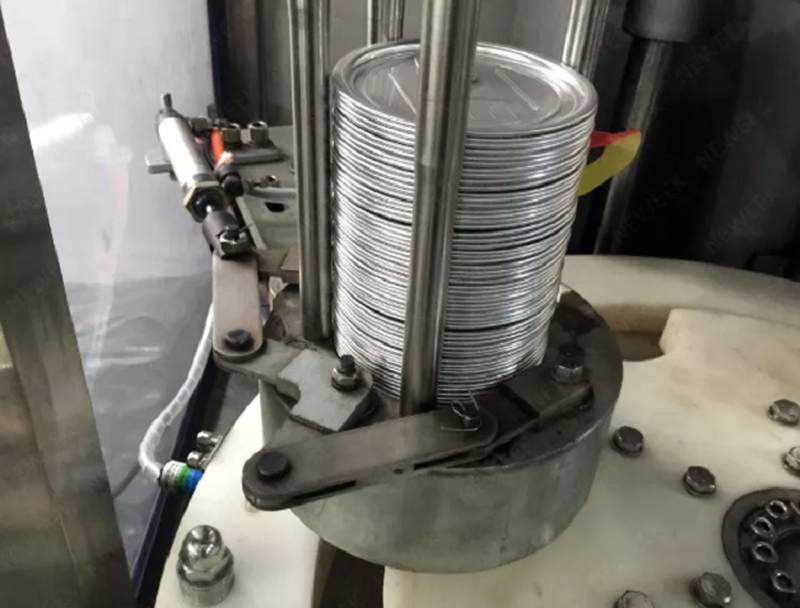 High Efficiency Fully Automatic Can Seaming Machine , PLC Plastic Can Sealer Machine