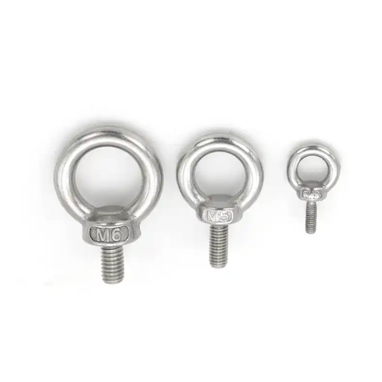 SS2205 2507 M24 Eye Bolt Screw Stainless Steel Fasteners Plain Surface For Industry