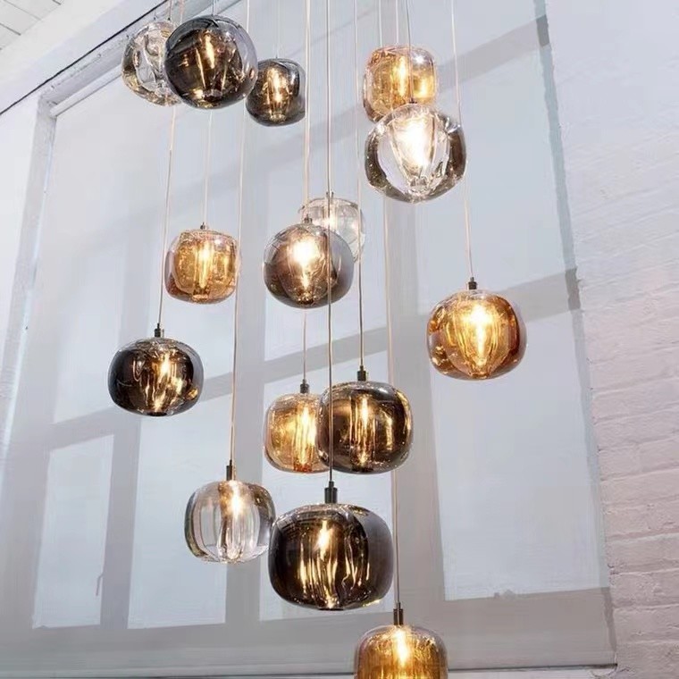Apple Shape Modern Light Luxury Bedroom Bedside Chandelier Creative Restaurant Bar Lamp