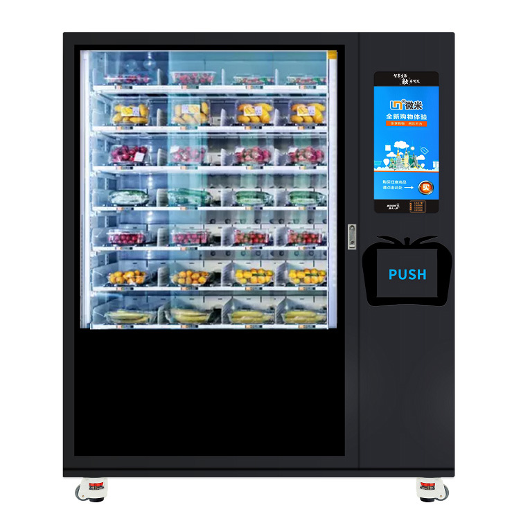 Cupcake Salad Automatic Vending Machine Middle Pick Up With Elevator Conveyor Belt And Touch Screen