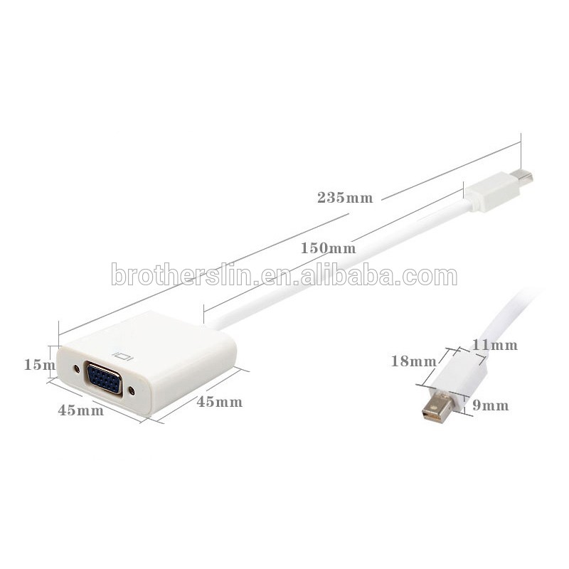 Kico Hot Sale Mini DP To VGA Cable Adapter Male To Female Displayport Converter Cable For Lcd Monitor Display Port Adaptor