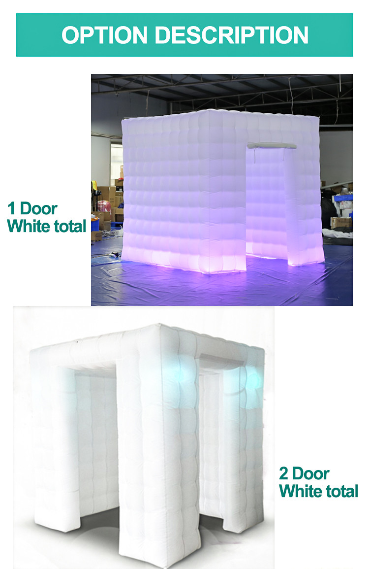 Inflatable Led 360 Photo Booth Enclosure Golden Inflatable Photo Booth With Camera