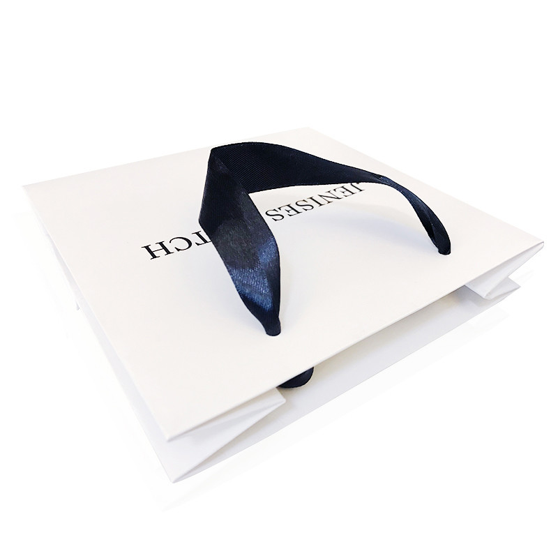 Embossed Coated paper Cloth Gift Bags With Handles Eco friendly