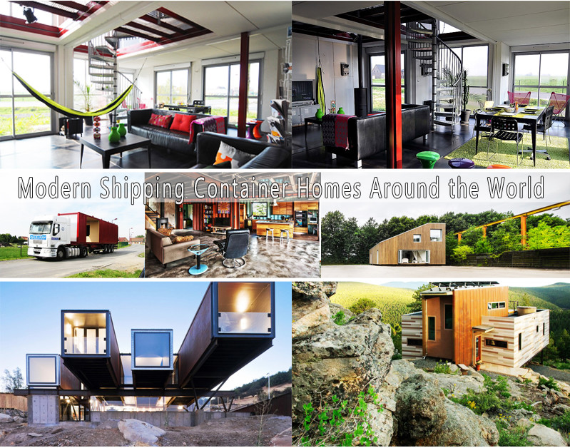 Prefab Shipping Container Homes Heat Insulation Wind Proof Luxury Living