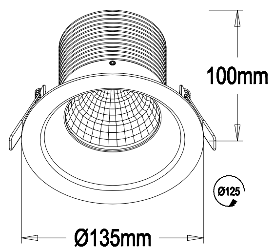 High quality trimless Narrow Bezel SMD2835 Recessed Led Downlight With Meanwell Driver