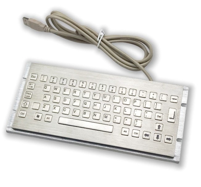 Waterproof IP65 Stainless Steel Keyboard SUS304 Compact design Keyboard MINI sized Rear Panel Mounted -40℃
