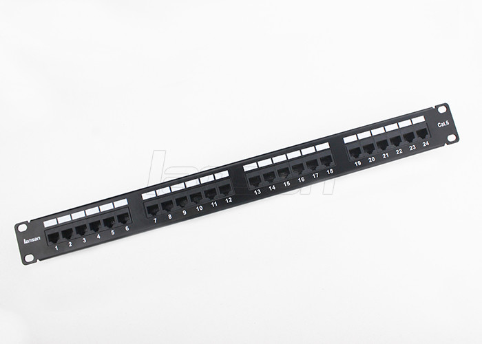 24 Port Staggered Cat6 RJ45 Keystone Jack UTP Patch Panel