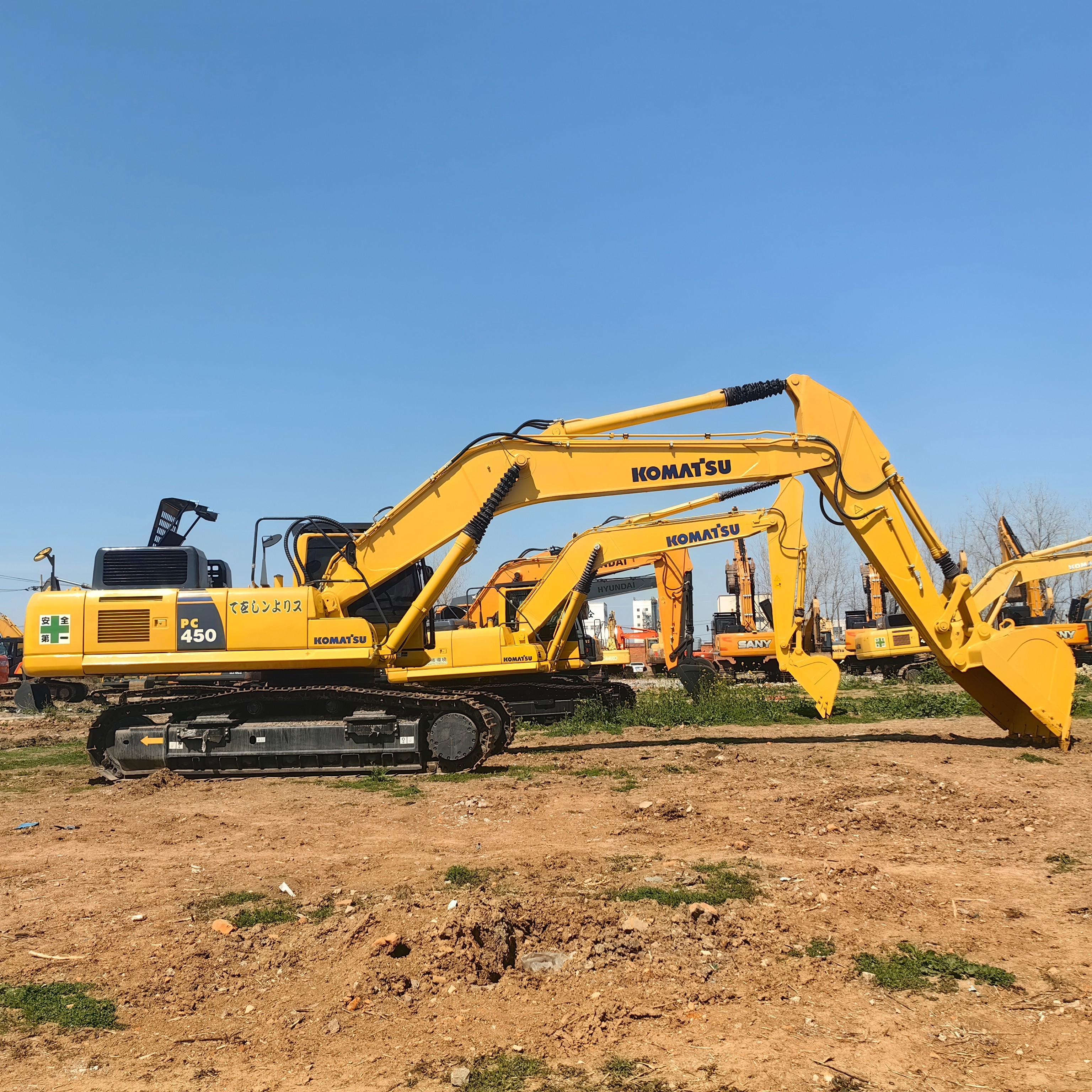 Large Used Komatsu Excavators PC450-8 45Ton Construction Equipment Digger