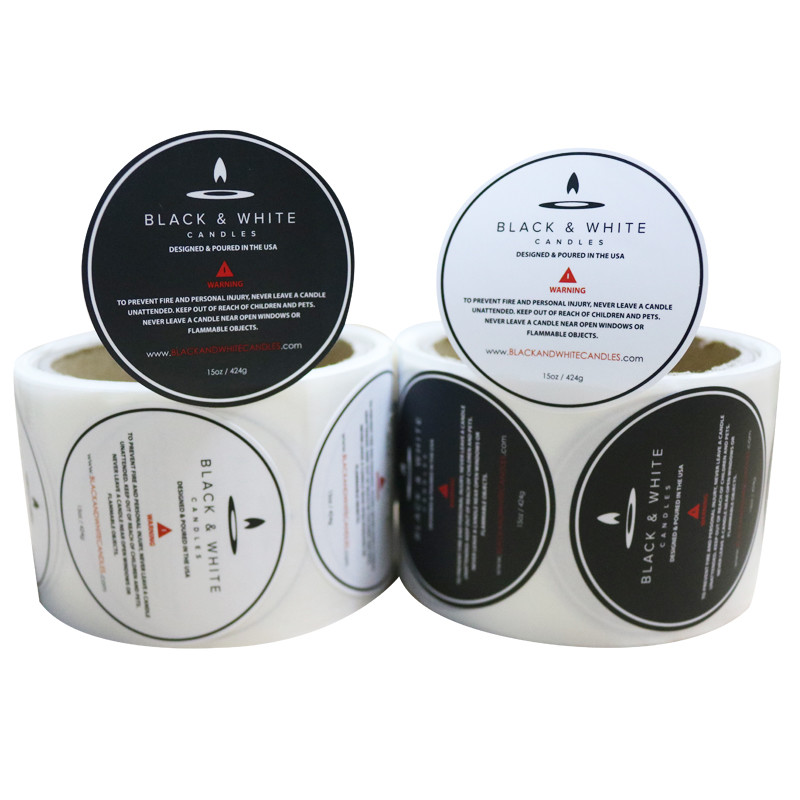 Colorful Paper Sticker Labels Custom Packaging Labels Matte Lamination For Candle