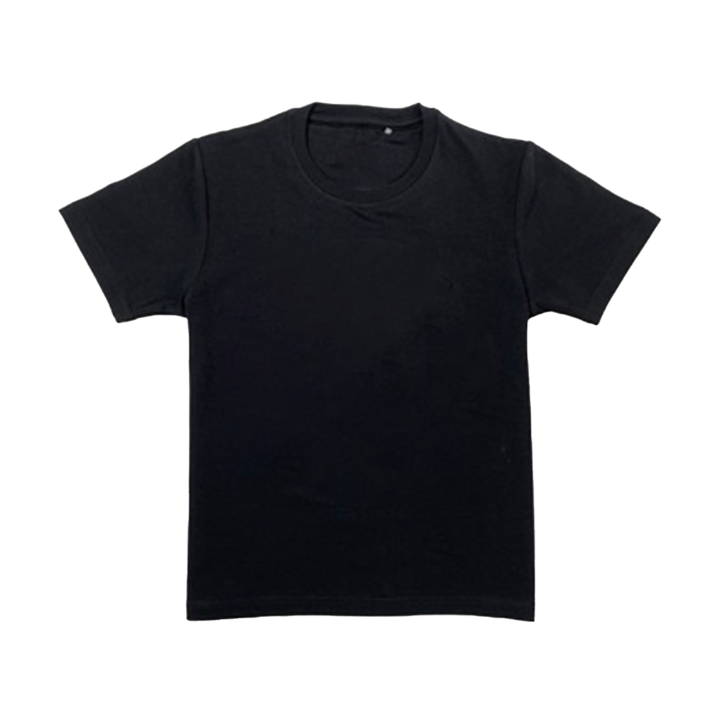 Summer Embroidered Black Knitting Crewneck Boys T-shirts Short Sleeve Personnalisable
