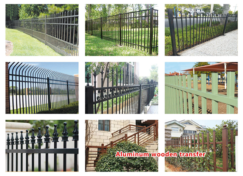 Aluminum Galvanized Steel Spear Picket Top Tubular Garrison Australia Steel Fence